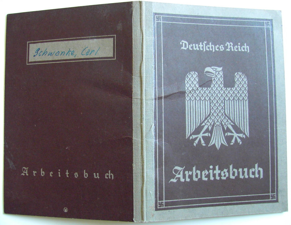 Photo Arbeitsbuch 1st model Nr 137-081314 + Merkblatt - Carl Schwanke