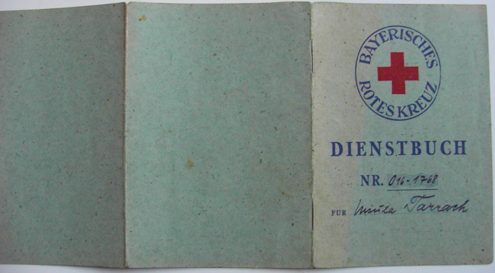 Photo Dienstbuch Bayerisches Rotes Kreuz - Nr. 016-1768 - Ursula Tarrach - 1948 (see also Arbeitsbuch of her)
