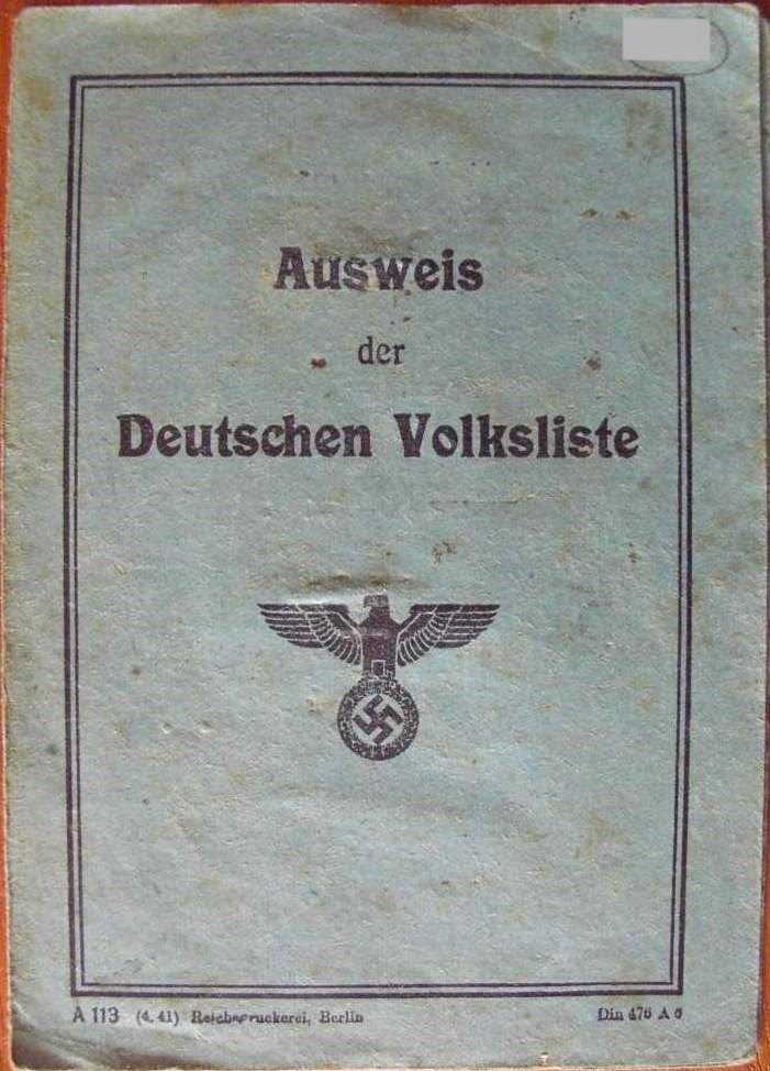 Photo Ausweis der Deutschen Volksliste