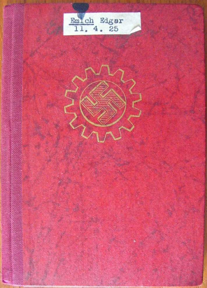 Photo DAF Mitgliedsbuch - Edgar Emich