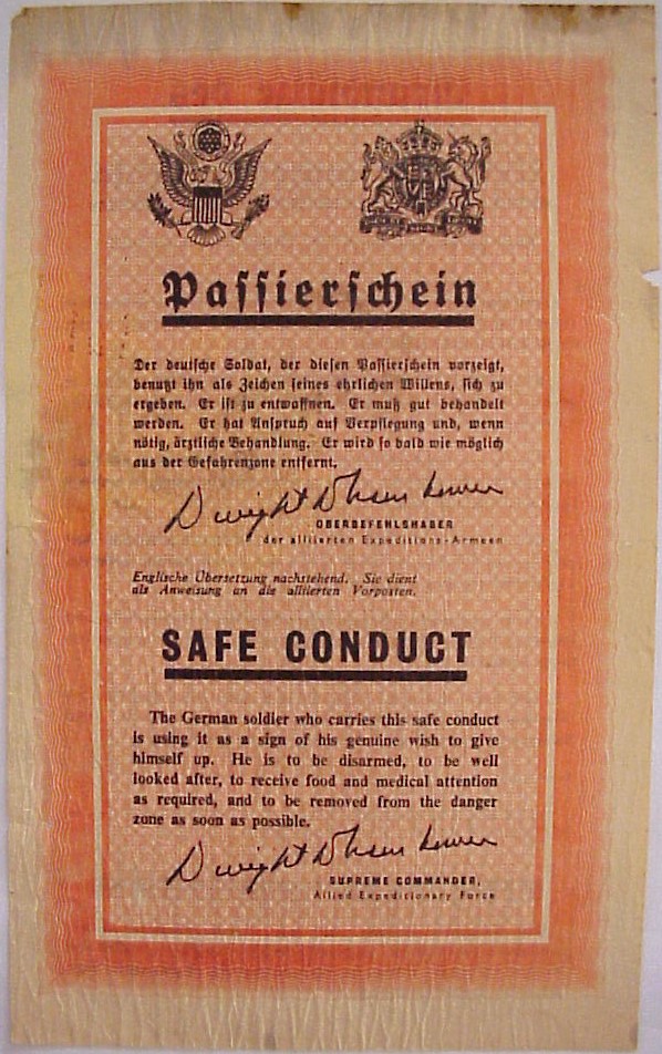 Photo Passierschein - Safe Conduct - orange