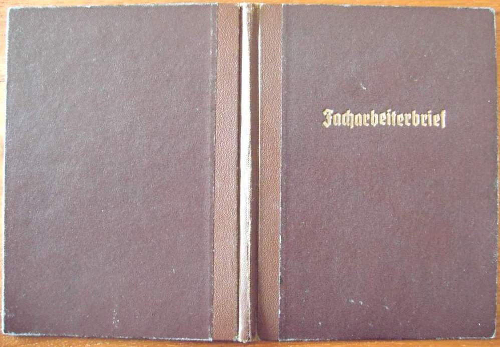 Photo Facharbeiterbrief - Georg Hamm in RAD uniform