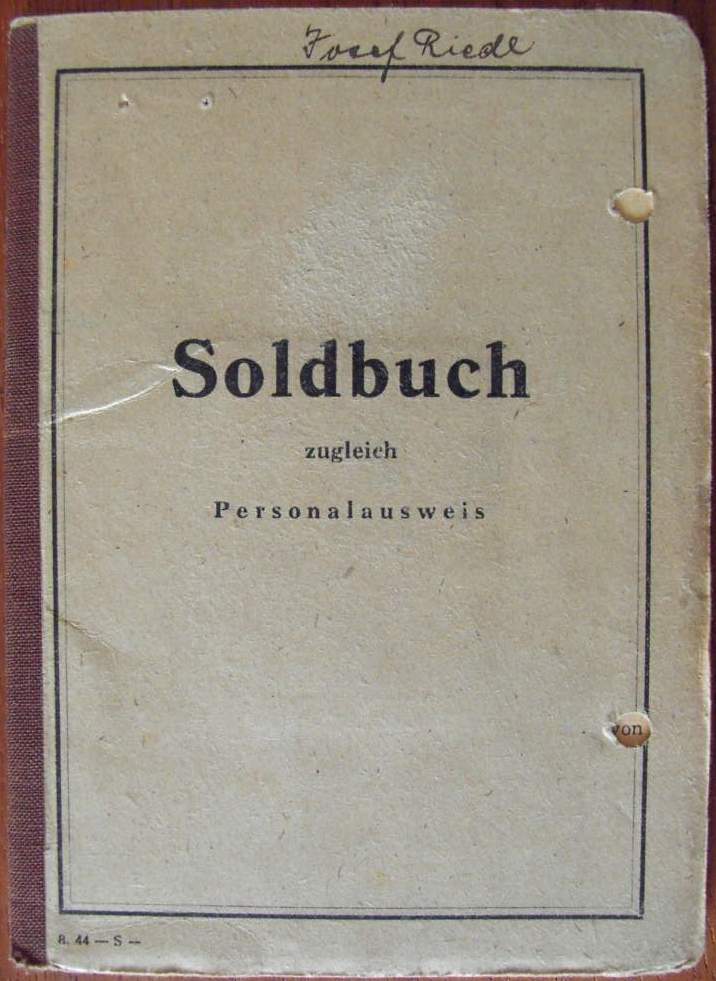 Photo Soldbuch zugleich Personalausweis - Jozef Riedl