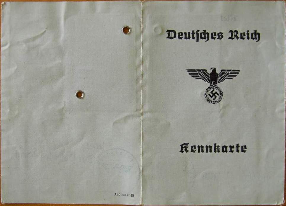 Photo Kennkarte - A 00860 - Willi Flink - Kennort Kiel