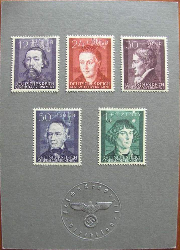 Photo Postal item - Direktion Reichsdrückerei - 5 historic figures GGT