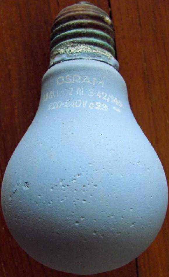 Photo OSRAM Luftschutz-Lampe + packing - leightbleu - RL3-42-145