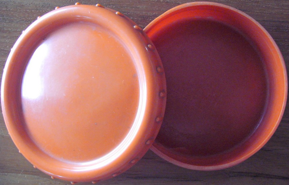 Photo Orange butter jar