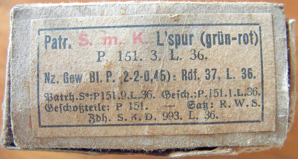 Photo Ammo box - Patr. S.m.K. L'spur (Grün-rot) - P.151.3.L.36 - EMPTY!