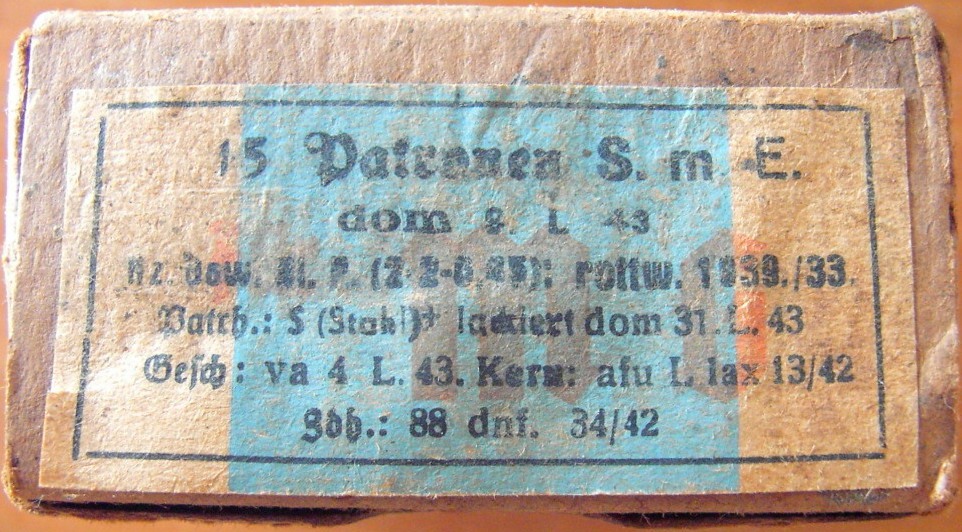 Photo Ammo box - 15 Patronen S.m.E. - dom s.L.43 - EMPTY!