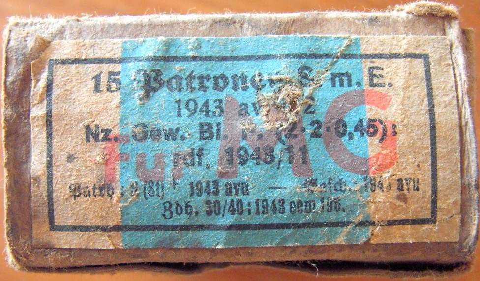 Photo Ammo box - 15 Patronen S.m.E. - 1943 av 42 - EMPTY!