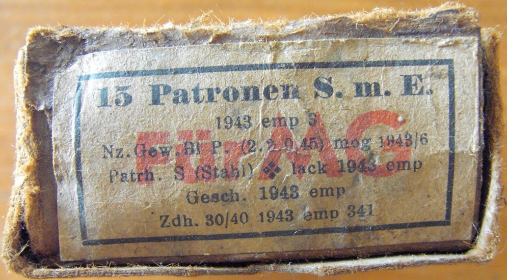 Photo Ammo box - 15 Patronen S.m.E. - 1943 emp 3 - Für MG - EMPTY!