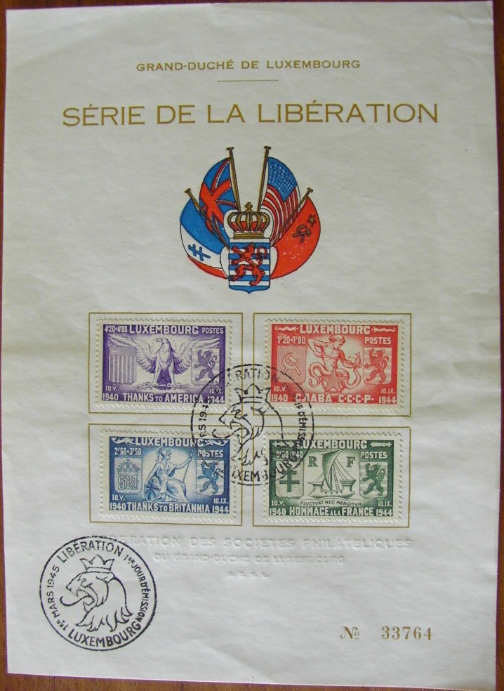 Photo Stamp sheet - Grand-Duché de Luxembourg - série de la libération - No 33764