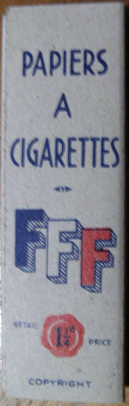 Photo Papiers à cigarettes FFF - France Libre - Registered - made in England