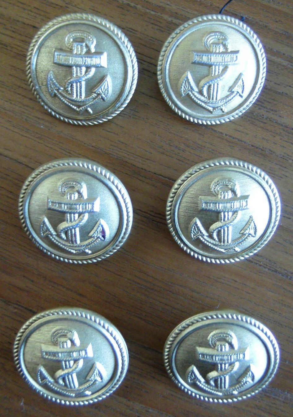 Photo Brass button Kriegsmarine - 6 pieces