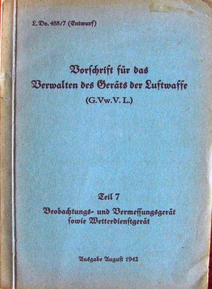 Photo Vorschrift für das Verwalten des Geräts der Luftwaffe - L.Dv.488-7