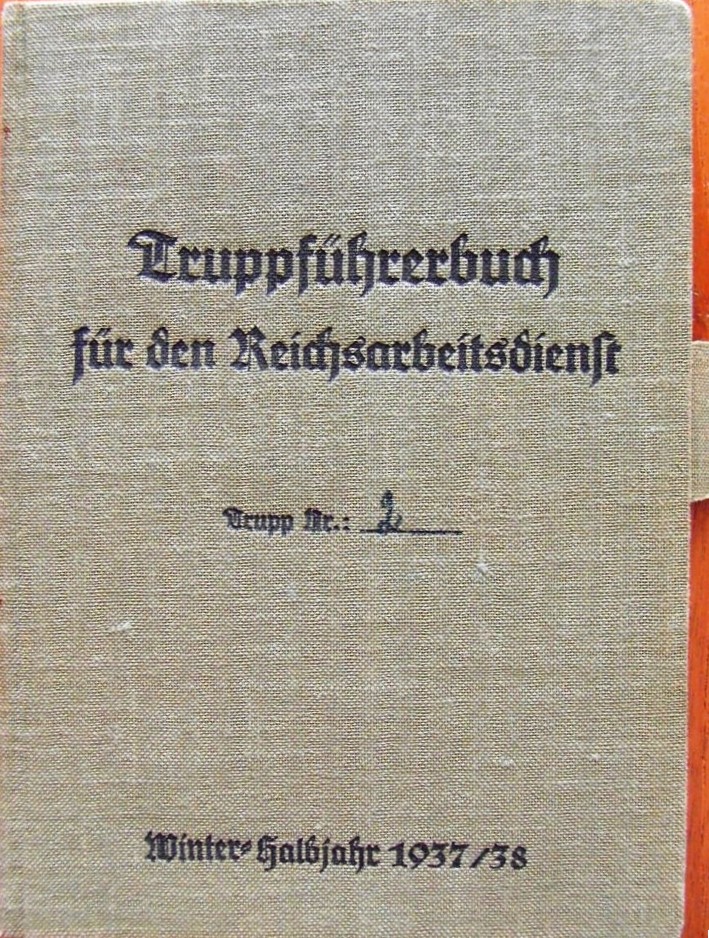 Photo Truppführerbuch für den RAD - Trupp Nr 2 - Winter Halbjahr 1937/38