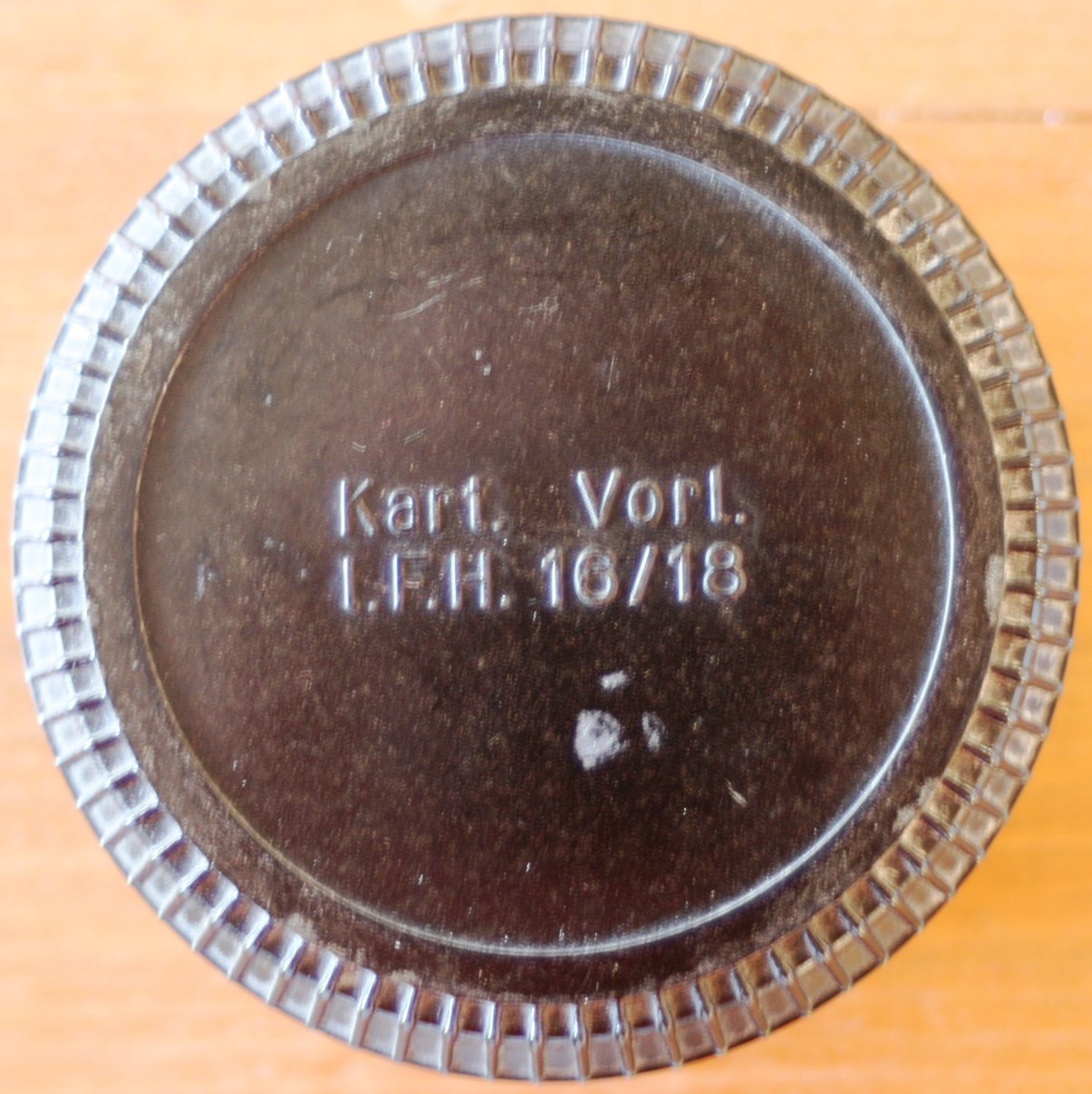 Photo Bakelite container Kart. Vorl. l.F.H. 16/18