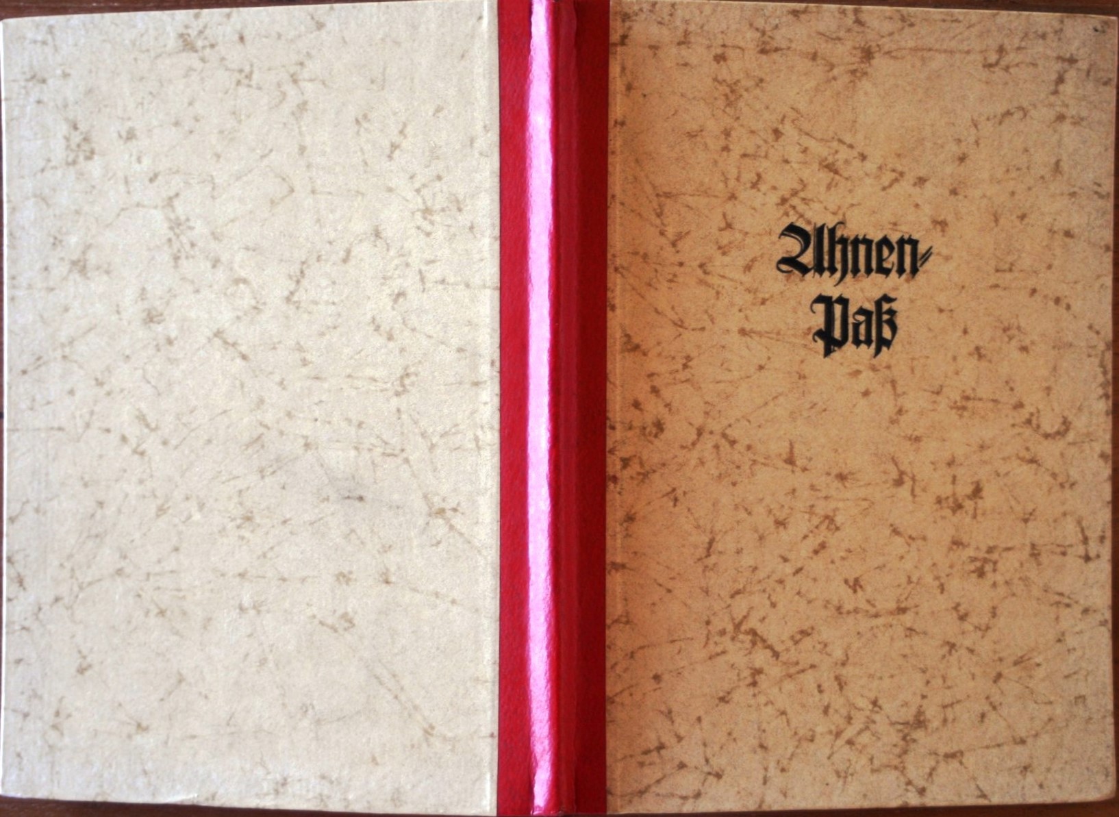 Photo Ahnenpass - red spine - empty