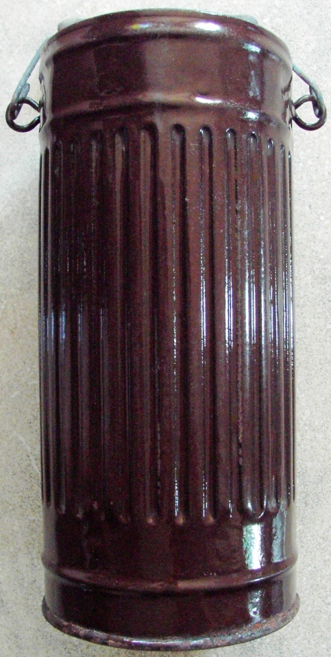 Photo Gas mask canister refurbished into milk canister