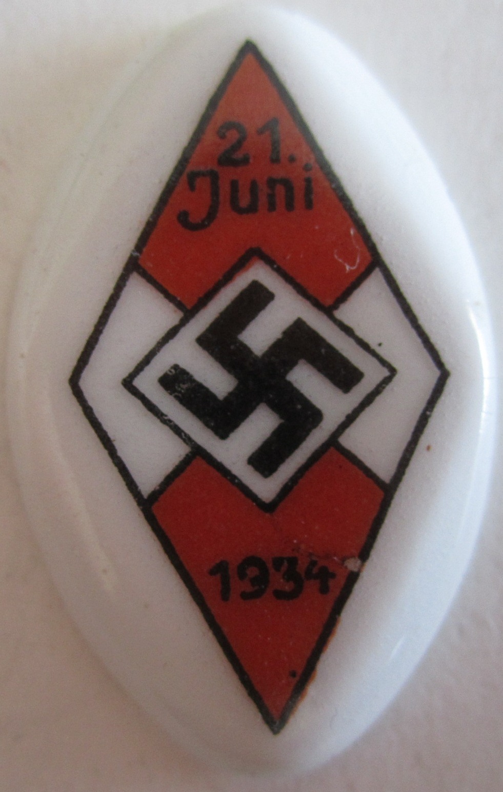 Photo Hitlerjugend sport festival badge 21. Juni 1934 - missing pin