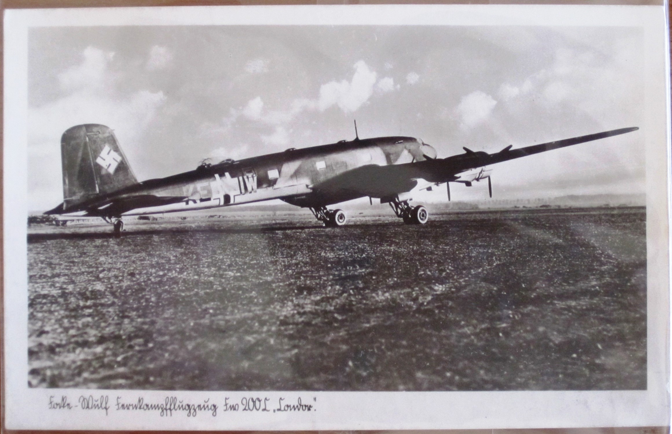 Photo Postcard : FW 200 Condor - Trinks & Co, Leipzig - Nr. 3085 - Freigeg. am 11.2.42.