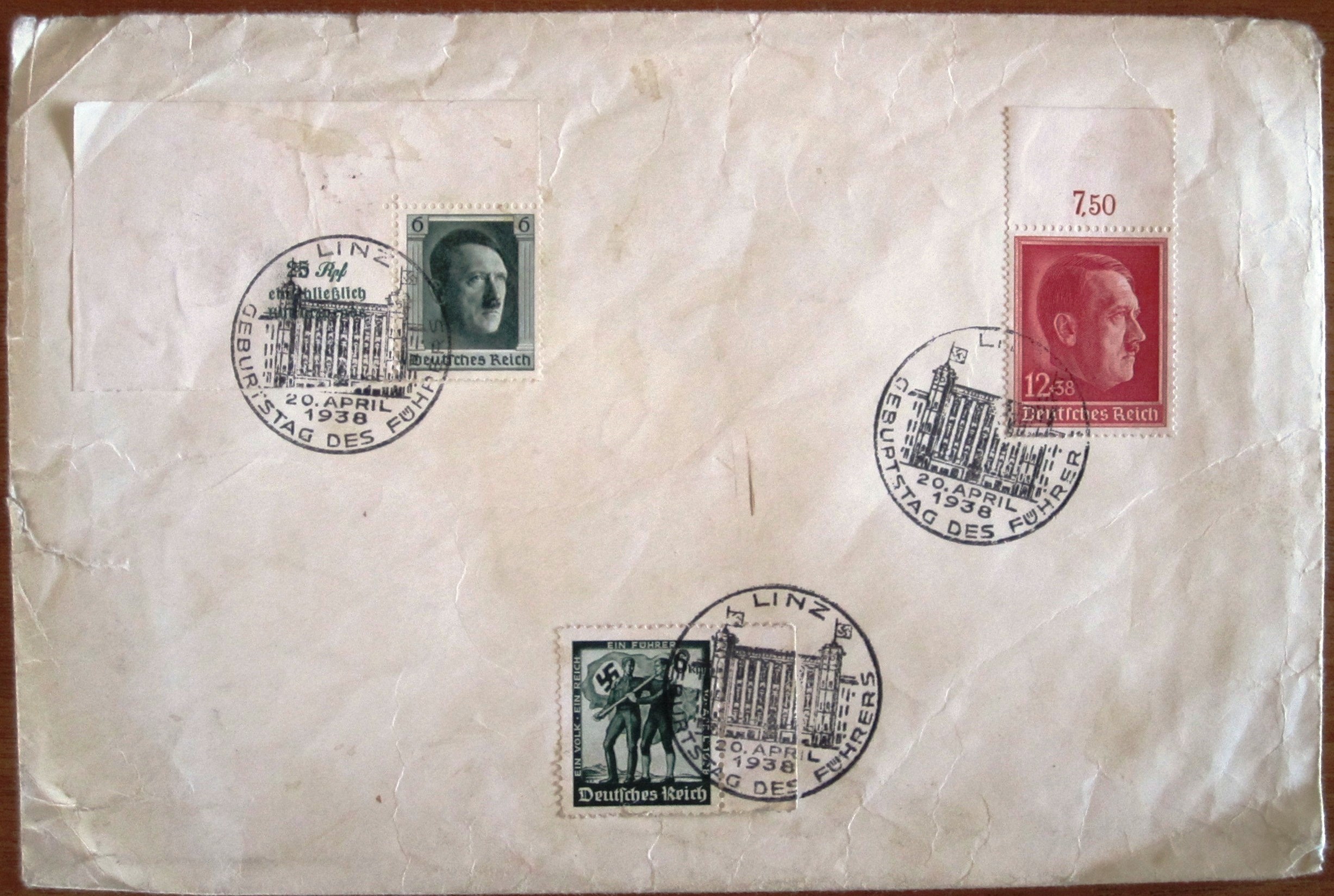 Photo Envelope - Linz - 20. April 1938 - Geburtstag des Führers