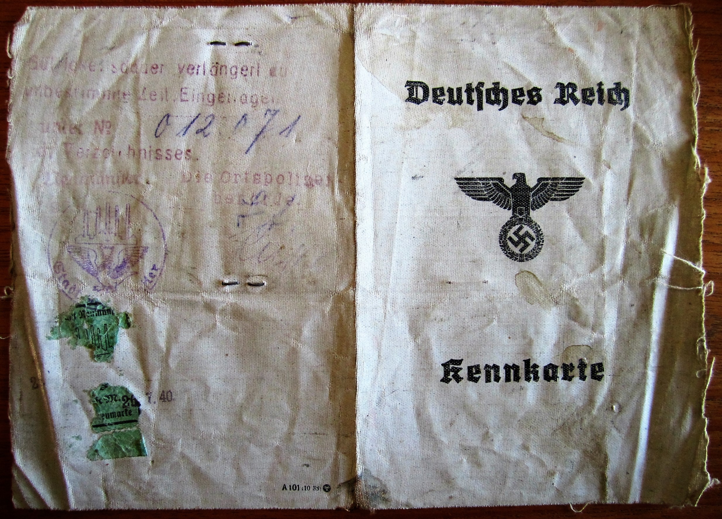 Photo Kennkarte - A 08673 - Mevr. Martha Schümann - Stadt Neumünster