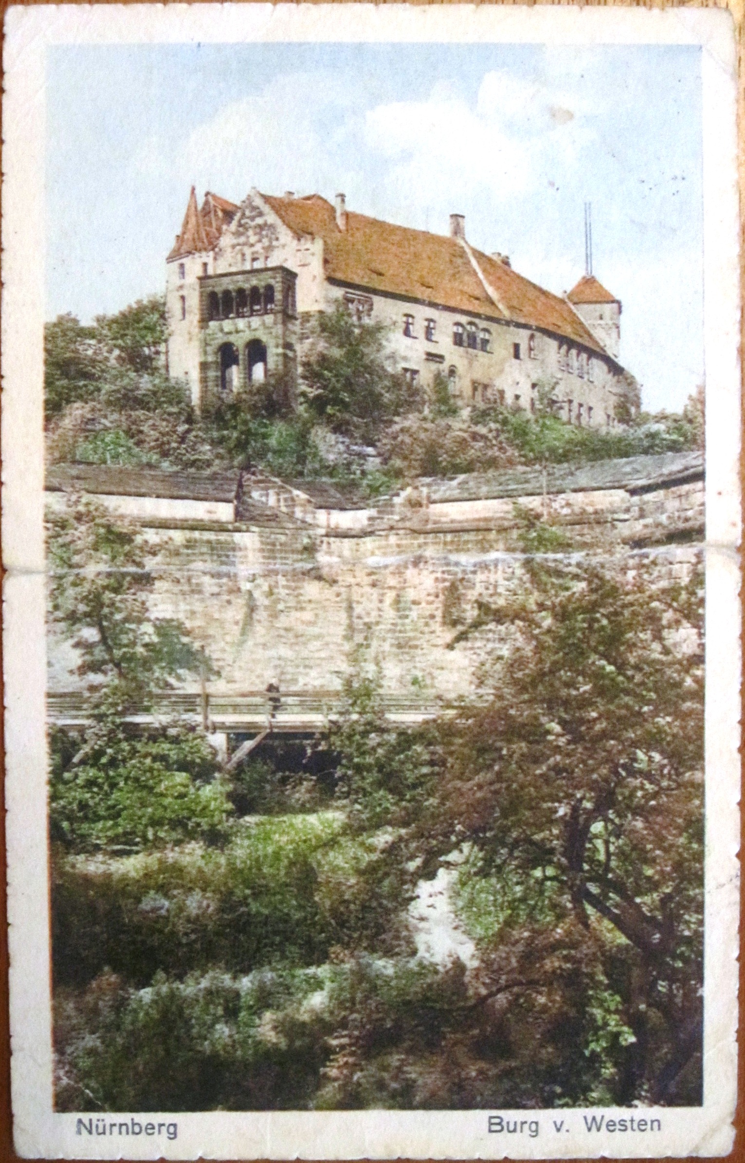 Photo Postcard : Nürnberg - Burg v. Westen - Stamp : Reichsparteitag der NSDAP in Nürnberg 30. August - 3. Sept. 1933